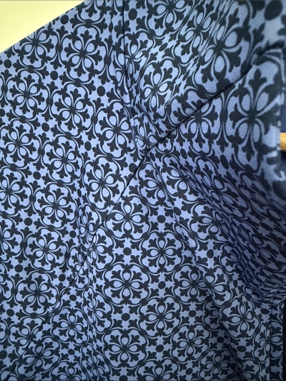 Talbots Blue Patterned Quarter-Zip Pullover - Picture 3 of 5